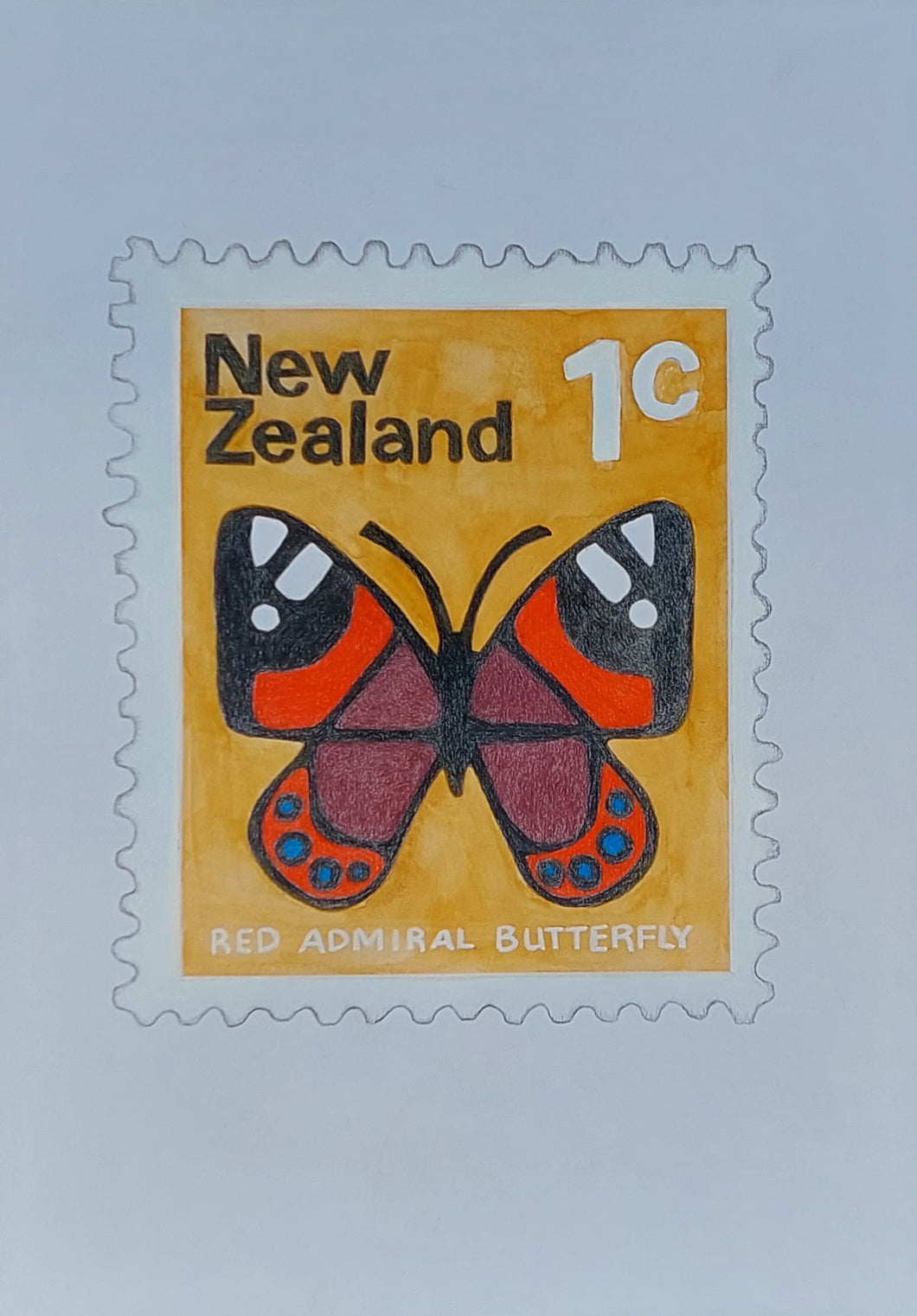 New Zealand 1c Stamp