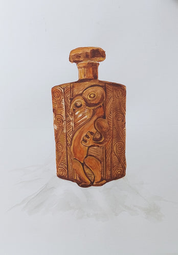 Pottery wine bottle (Parker Pottery)